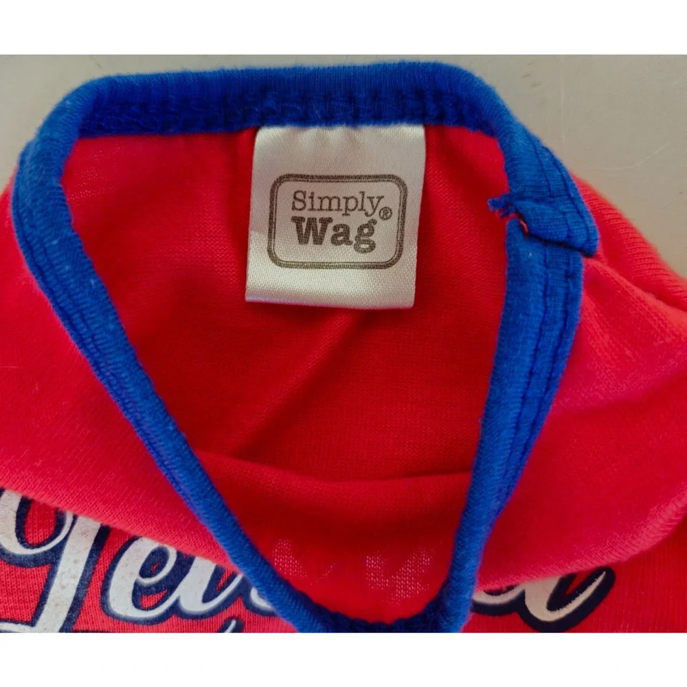 Lets Get Lit Puppy Dog Pet Shirt XS Red Blue Firecracker July 4th Dog Outfit USA